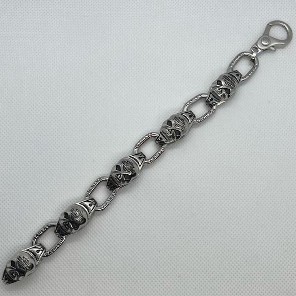 Harley Davidson Bracelet 8” Men or Female Skull